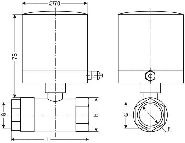 Кран шаровой регулирующий неполнопроходной с электроприводом AR-GH100-1 ...
