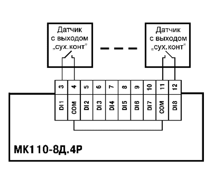 Датчик вход выход. Модуль дискретного ввода мк110-224.8д.4р. Схема подключения дискретных датчиков. Схема подключения модуля дискретного ввода. Модуль дискретного ввода/вывода мк110.