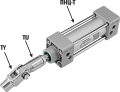 Пневмоцилиндр ПНЦ-Т c крепежами TY и TIJ