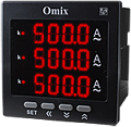 Бюджетный трехфазный амперметр Omix P99-AZ-3-0.5