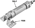 Пневмоцилиндр ПНЦ-Р с крепежом PSDB