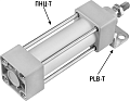 Пневмоцилиндр ПНЦ-Т с крепежом PLB-T